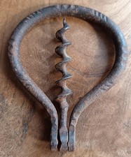 Très ancien tire-bouchon Harpe 19ème Corkscrew Cavatappi Art populaire  C96