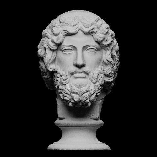 Buste dieu grec - barbu, zeus
