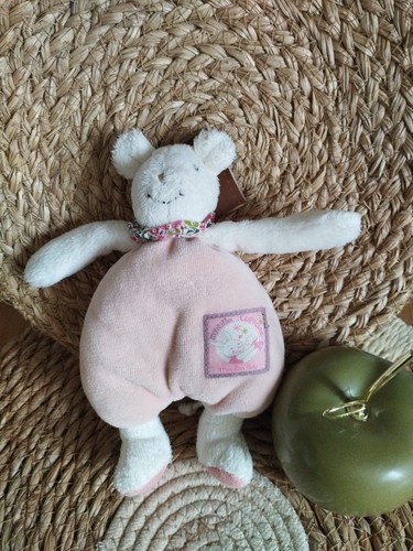 Peluche doudou souris - , blanc