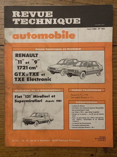 Revue technique renault - technique, 11