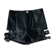 Femme Mini Simili Cuir Short