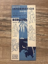Dépliant touristique ancien Handy Information Guide Bermuda années 1930