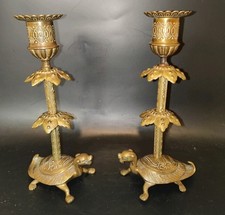 ANCIENNE PAIRE DE BOUGEOIRS EN