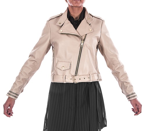 Veste cuir biker pour - cuir,