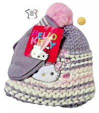 HELLO KITTY,BONNET(doublé)+MOUFLES ,BEBE/ENFANT,Taille 48 (12 mois),LICENCE/ A3b