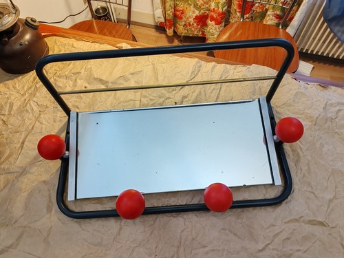 Porte manteau miroir - 1950, fer