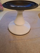  CASSOLETTE (vide poche ) ANCIENNE  EN LAITON ET PORCELAINE BLANCHE NAPOLEON iii