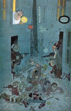 Albert Dubout Lithographie Originale La Rue sans loi 1944 - humour- Edition luxe