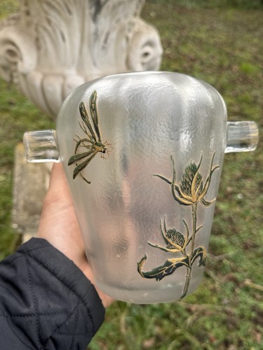 Vase libellule chardons - chardons, &