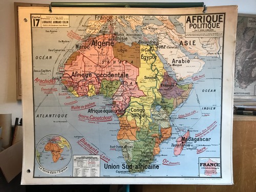 Carte affiche scolaire vidal - carte,