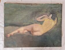 Tableau par " Sieffert  (1874-1957)" "Nu féminin allongé". Huile 46cm x 61cm .