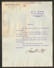 BEAUCOURT (90) USINE de POMPES & QUINCAILLERIE "JAPY Freres & Cie" Lettre en1914