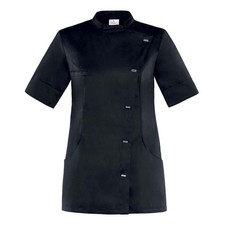 Blouse Femme Maya Noire À Manches Courtes - Giblor's - Uniforme SPA Coiffeur