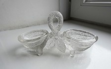 Ancien sel poivre saleron serviteur Verre Coque Noix (Portieux Vallerysthal)