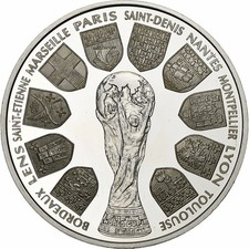 [#1212055] France, 10 Francs, Coupe du monde 98, 1998, Monnaie de Paris, BE, Sil