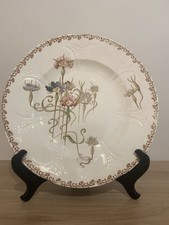 Grande et Ancienne Assiette Longwy Nielles terre de fer