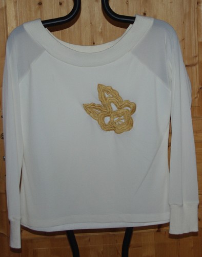 Top maille résille blanc - maille,