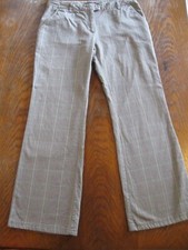 Pantalon de costume à carreaux prince de Galles- gris , beige et rose- 38