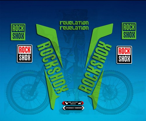 Autocollants fourche rockshox - autocollants,