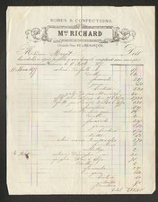 BESANCON (25) ROBES & CONFECTIONS / MODE "Mme RICHARD" en 1875