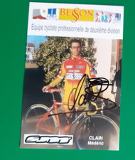 CYCLISME carte cycliste MEDERIC CLAIN équipe BESSON Chaussures signée
