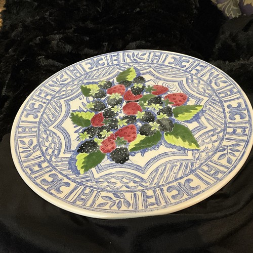 Gien france oiseau bleu fruit - bleu,