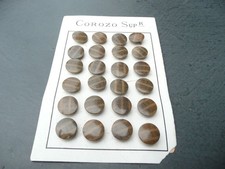 24 boutons ancien en corozo