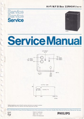 Service manuel instructions - service, d'instructions