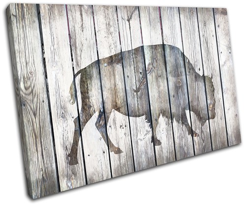 Bison vintage wood animals - vintage,