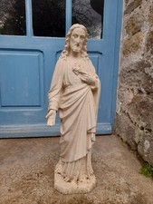 Statue Jésus Christ Sacré Coeur En Fonte Hauteur : 70cm