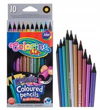 Colorino Crayons de Couleur 10 Couleurs Vives pour Enfants et Adultes