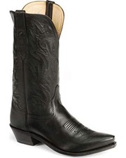 Bottes de Cuir Hommes Western Boots Old West Black MF1510