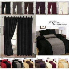 Entièrement Doublé Jacquard Diamant Rideaux + Attaches,Couette Housse Disponible