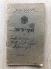 Livret militaire allemand militarpass du 4 Landsturm-Infanterie-Ersatz-Bataillon