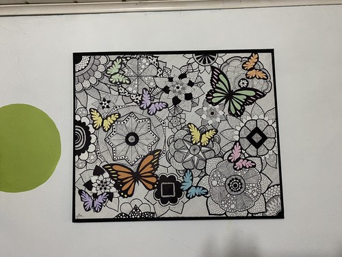Tableau fait main papillons - tableau,