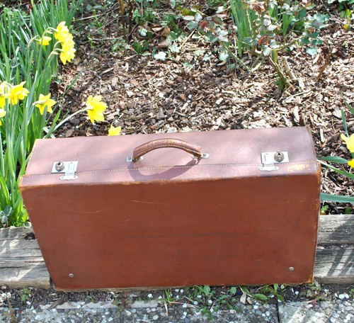 Valise vintage cuir - valise,