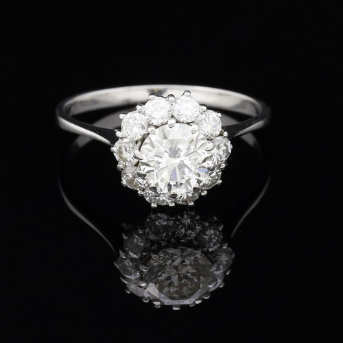 Bague solitaire camélia or - solitaire, en
