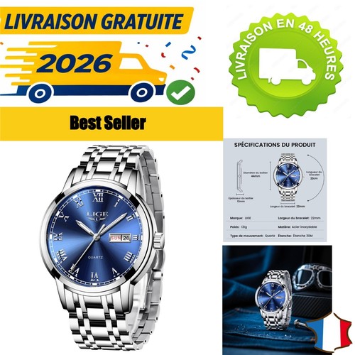 Montre homme lige quartz - quartz, 42