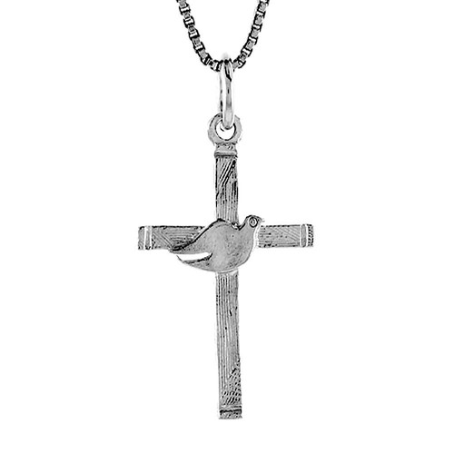 Pendentif croix argent - en,