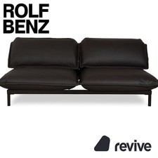 Rolf Benz Nova Canapé Deux Places Anthracite Gris Foncé Cuir Vegan (Microfibre)