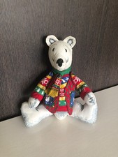 Peluche Ours polaire quilt - Vintage - Style Coca Cola