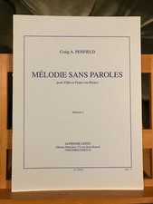 Craig A. Penfield Mélodie sans paroles pour flûte et piano harpe partition Leduc