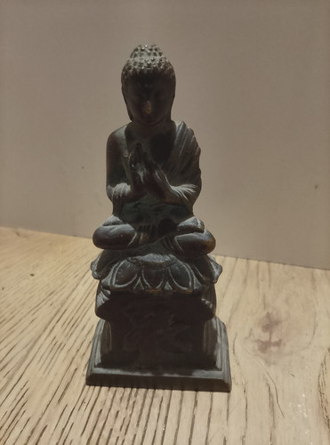 Ancien bouddha bronze - bouddha,