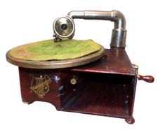 Petit Disque Phonographe Mélodographe En Fonte Avec Tête Rotative