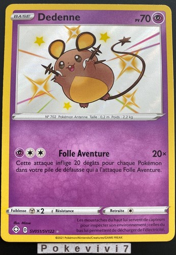 Carte pokemon dedenne - carte,