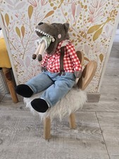 Loup et grand mère marionnette du petit chaperon rouge peluche doudou bebe