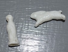 2 Anciennes Fèves Animaux en Biscuit  1 ère Epoque