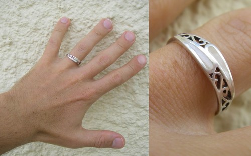 Bague nacre argent massif 925 - argent,