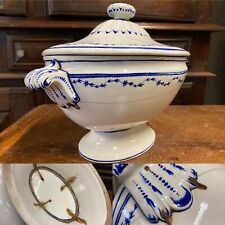 Soupière Faïence Fine Céramique Empire Vaisselle Service Plat Réparation Agrafe