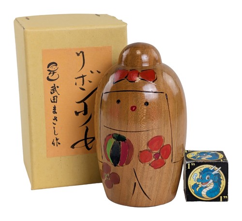 Creative kokeshi doll - kokeshi, 'ribbon